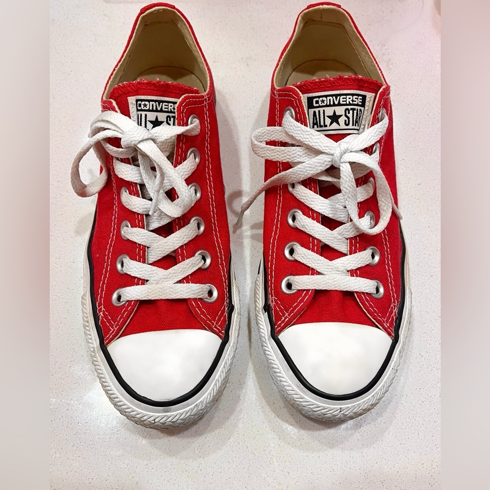Converse Red Canvas Sneakers